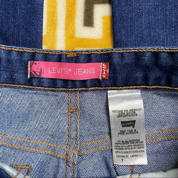 Levi’s Jeans Blue Juniors Womens 7 Large - Picture 3 of 7